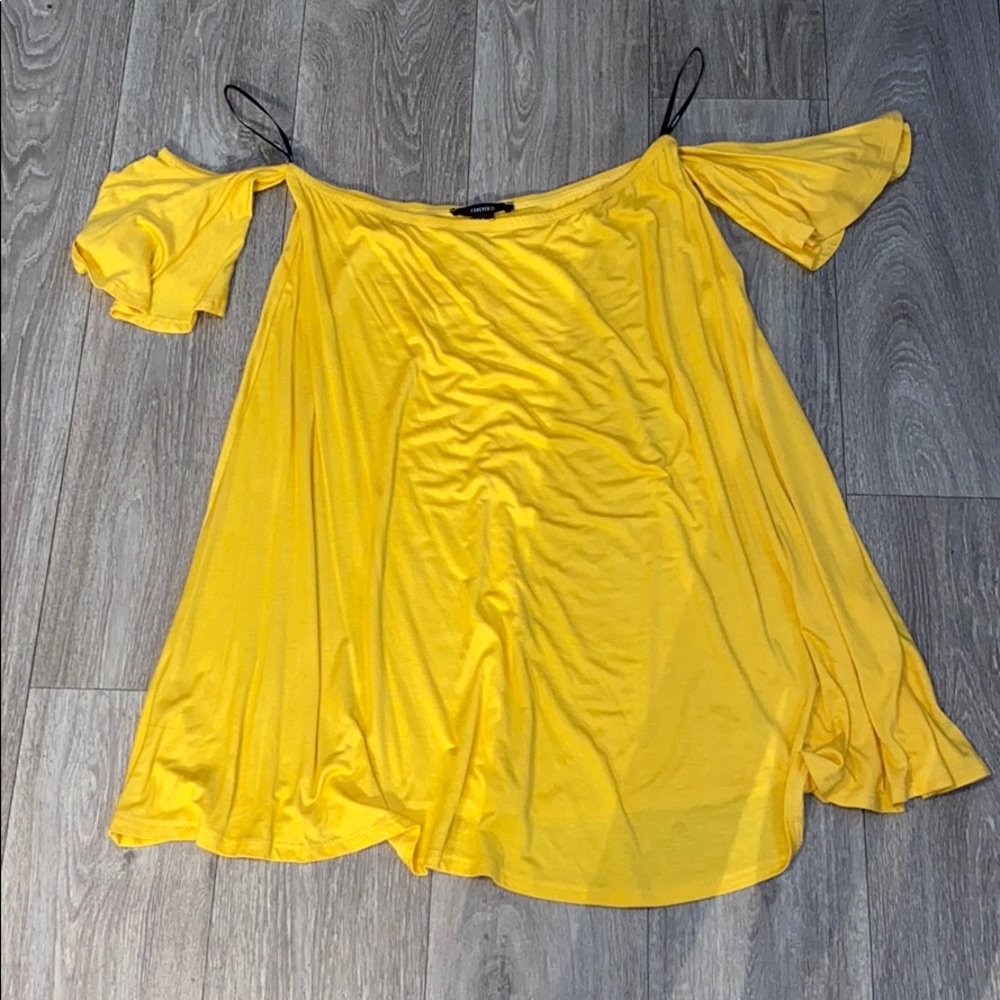 Yellow Off Shoulder Dress